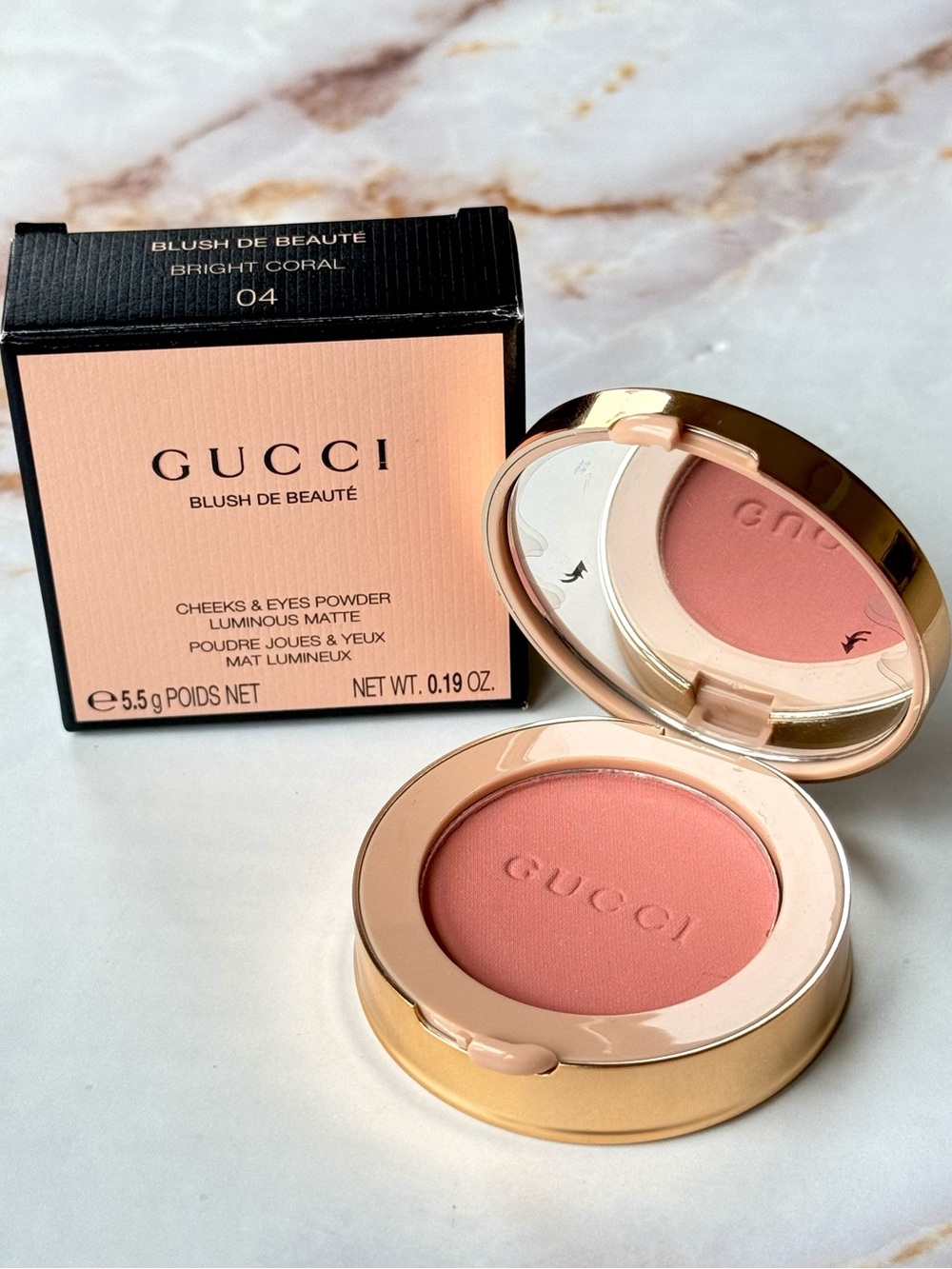 Gucci Blush Bright Coral 04 - De Beauté Cheeks & Eyes Powder Luminous Matte